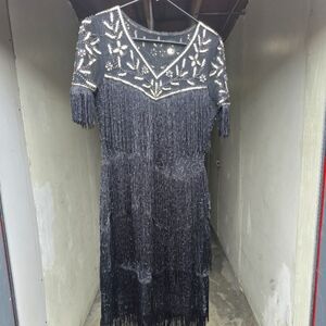 Sweetv Sequin Fringe Dress M or L